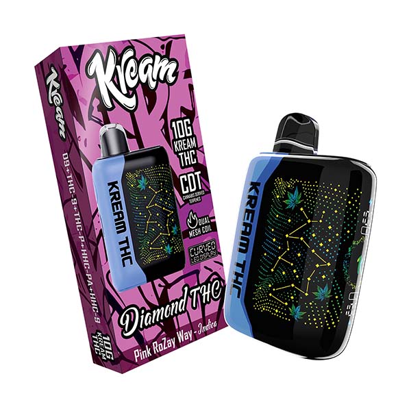 KREAM DIAMOND-THC 10G DISPOSABLE - PINK ROZAY WAY - INDICA