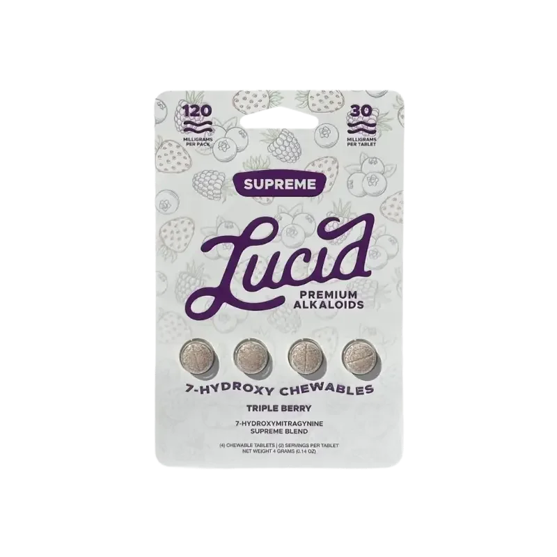 Lucid 4ct 7OH Triple Berry Chewable Tabs 30mg per Tablets - Seven Tech