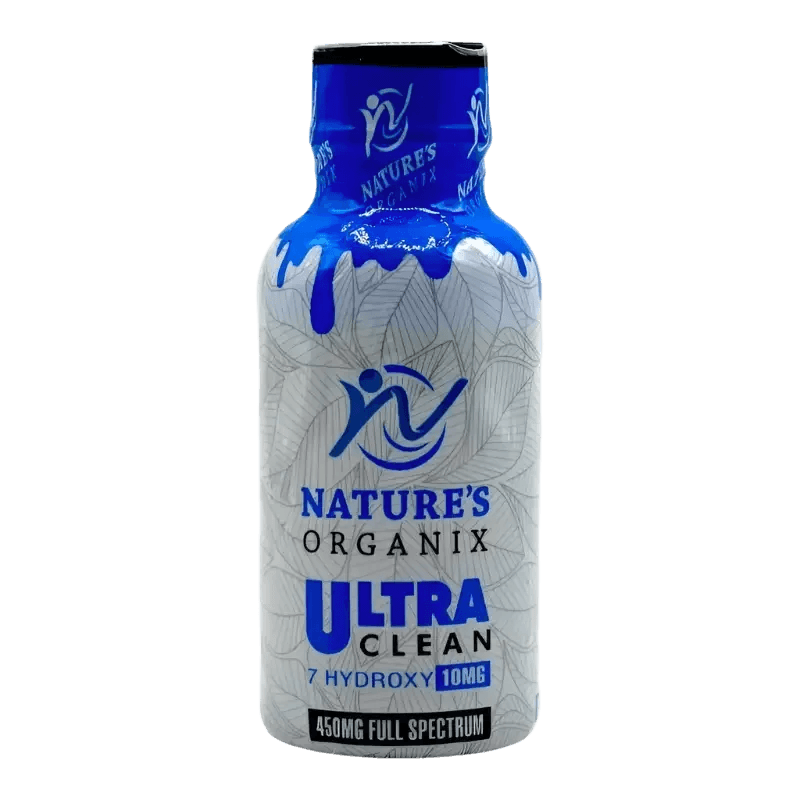 Nature's Organix 7 Hydroxymitragynine + 450mg Mit Liquid Shot Blue 10mg - Seven Tech