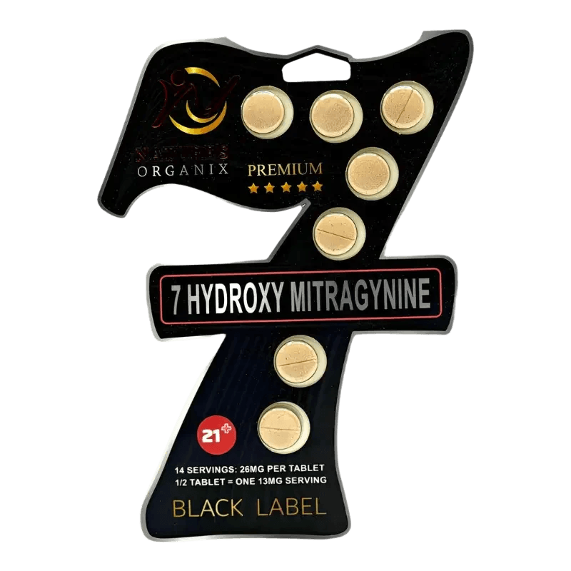 Nature's Organix 7ct 7OH Black Label Tabs 26mg Per Tablet - Seven Tech