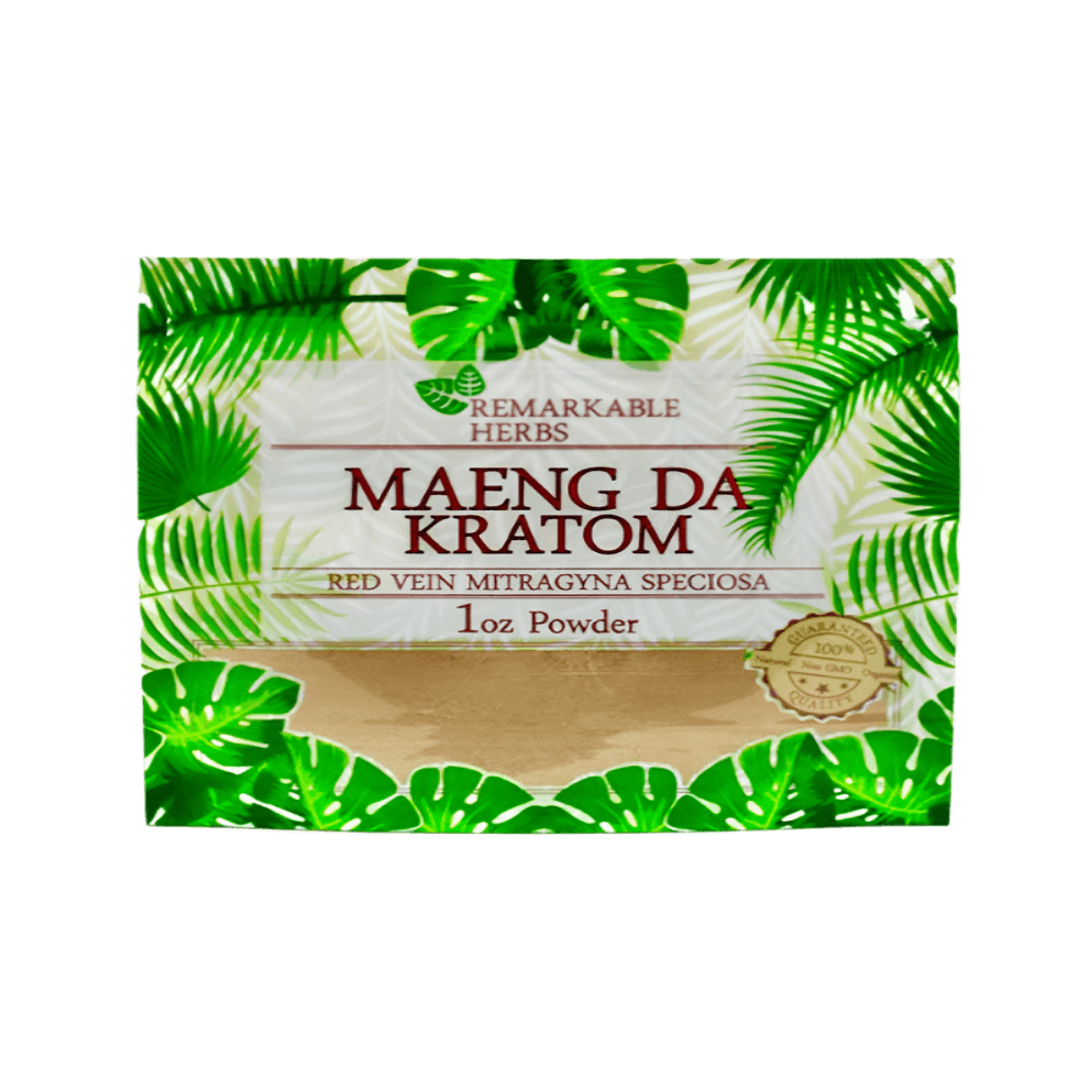 REMARKABLE HERBS KRATOM POWDER 1OZ - MAENG DA RED VEIN - Seven Tech