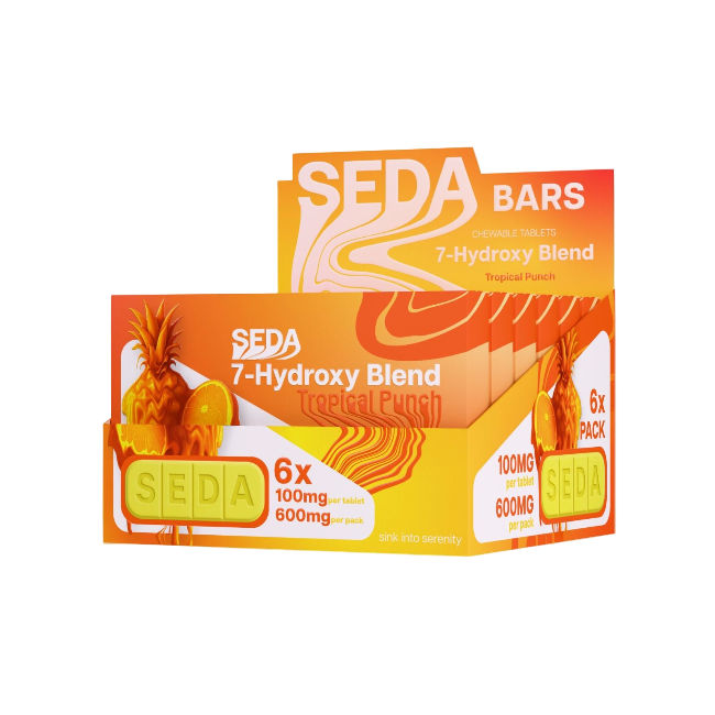 SEDA Bars 6ct 7OH Chewable Tabs Tropical Punch 100mg Per Tablets - Seven Tech
