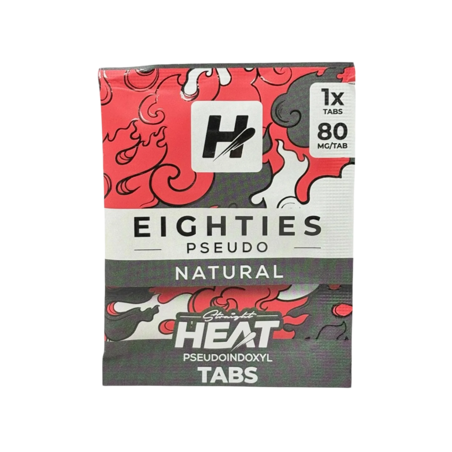 STRAIGHT HEAT Eighties Pseudo Natural 1ct 7OH Chewable Tab 80mg Per Tablets - Seven Tech
