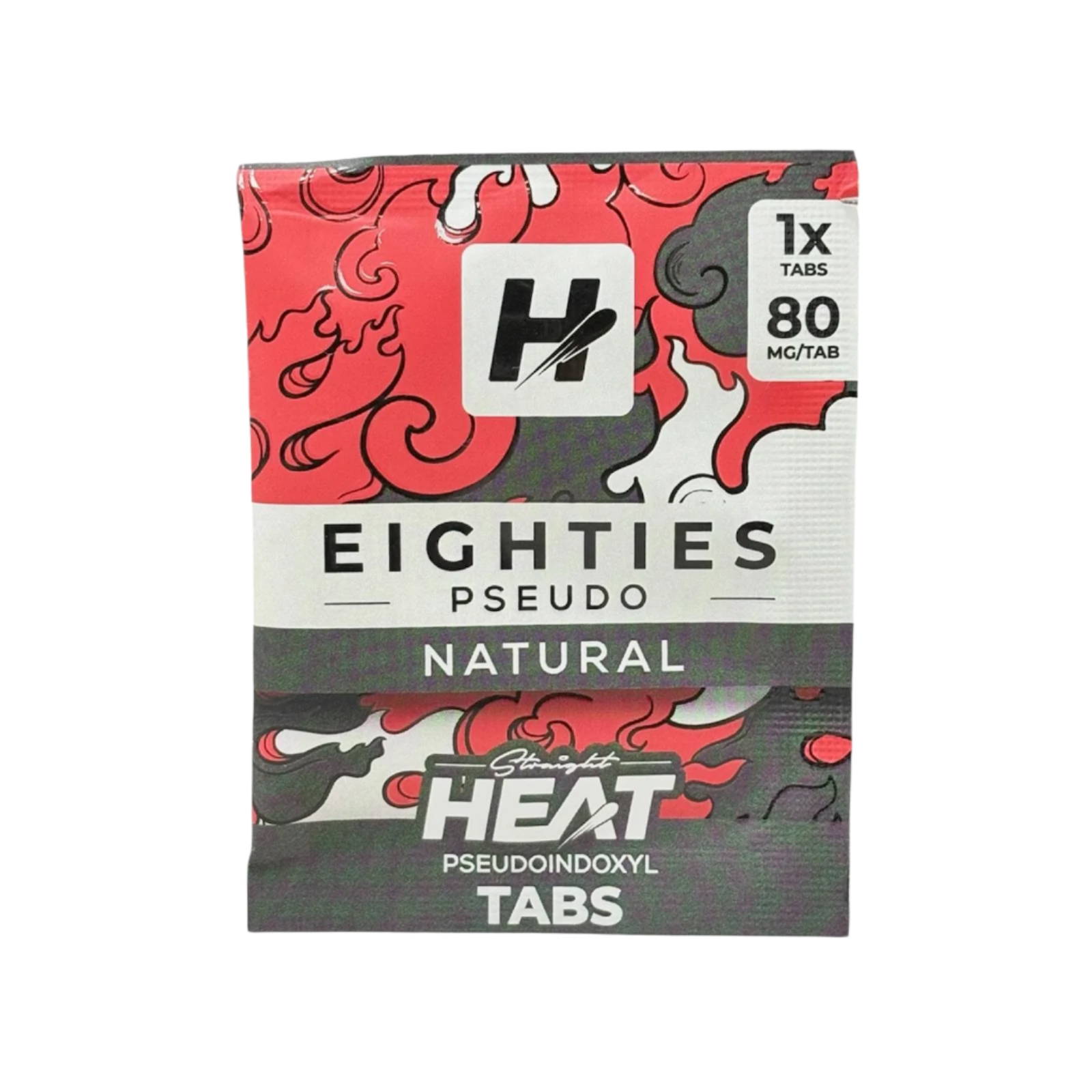 STRAIGHT HEAT Eighties Pseudo Natural 1ct 7OH Chewable Tab 80mg Per Tablets - Seven Tech