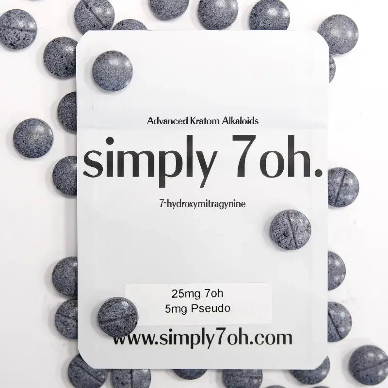 Simply 7oh 50ct 7OH + Psuedo Bubblegum Tabs 25mg + 5mg Psuedo Per Tablet - Seven Tech