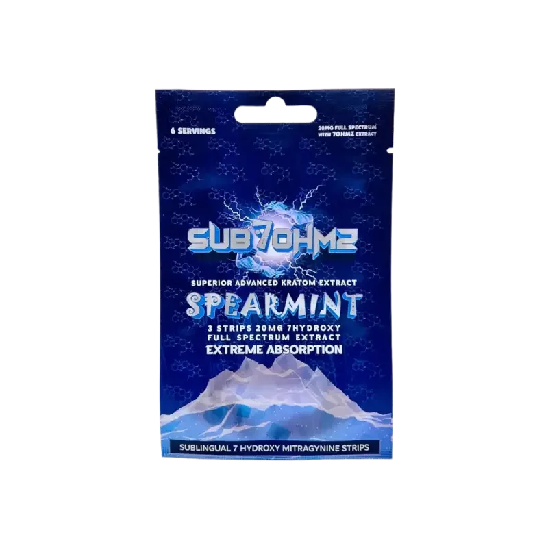 Sub 7 3ct OHMZ 7OH Strips Spearmint 20mg per Strip - Seven Tech