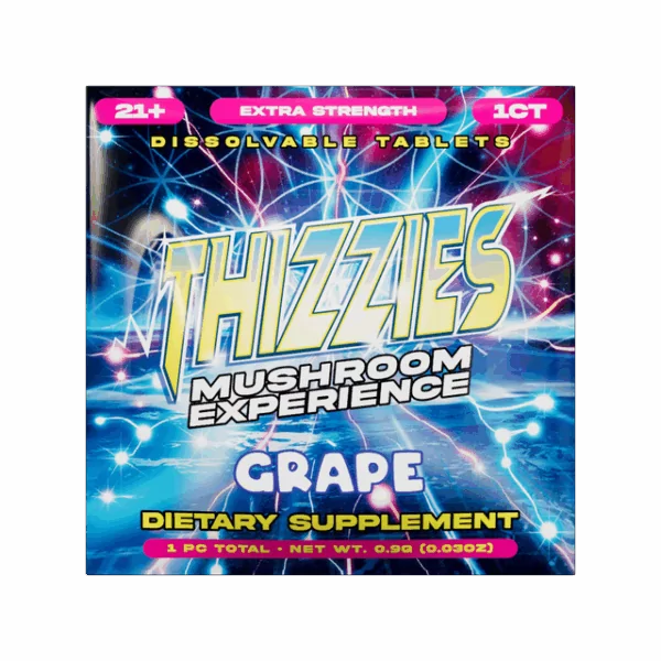 THIZZIES EXTRA STRENGTH DISSOLVABLE MUSHROOM TABLETS 1CT - GRAPE