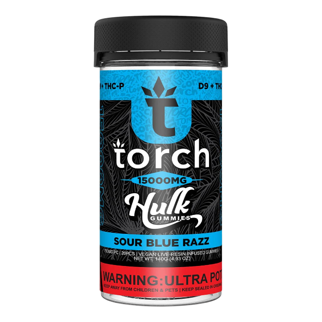 TORCH HULK GUMMIES 15000MG - SOUR BLUE RAZZ - Seven Tech