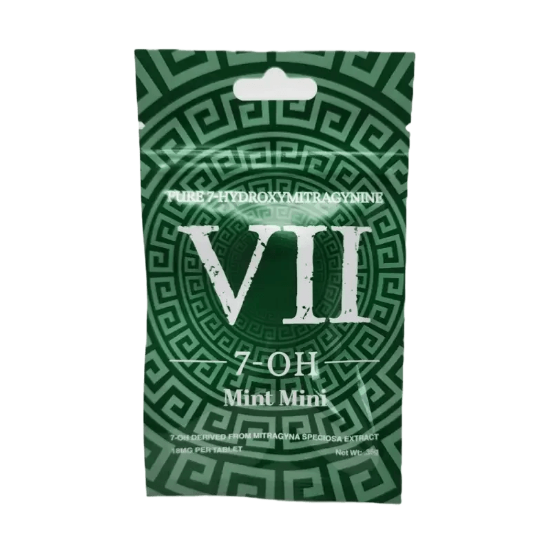 VII 50ct 7OH Green Mint Mini Tabs 20mg per Tablet - Seven Tech