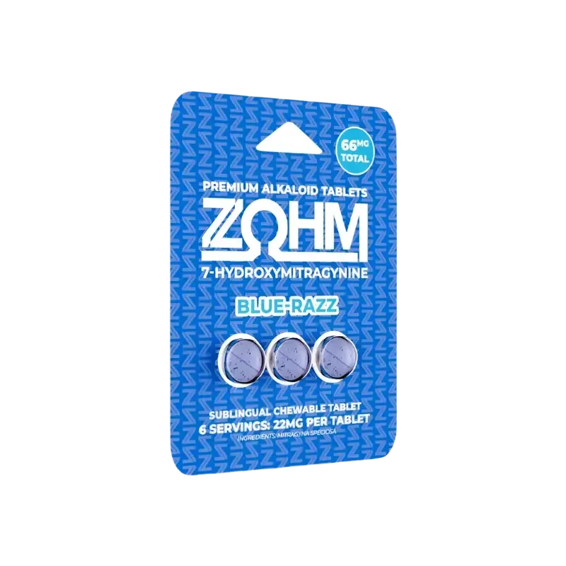 ZOHM 3ct 7OH Blue Razz Tabs 22mg per Tablet - Seven Tech