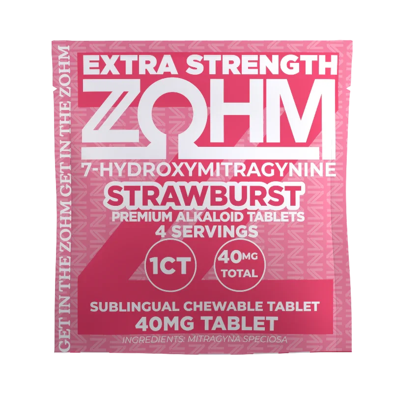 ZOHM 1ct 7OH Extra Strength Strawburst 40mg per Tablet - Seven Tech