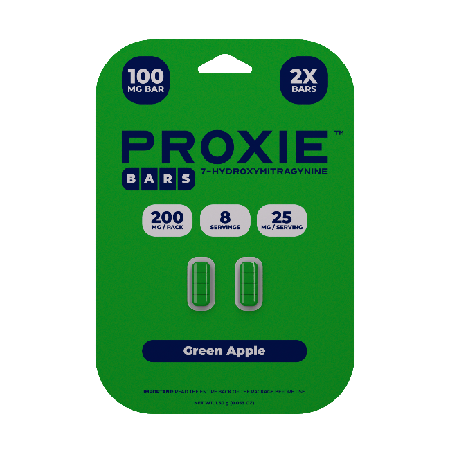 PROXIE BARS 7OH 2CT 200MG (100MG PER TABLET) - GREEN APPLE