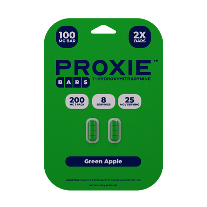 PROXIE BARS 7OH 2CT 200MG (100MG PER TABLET) - GREEN APPLE