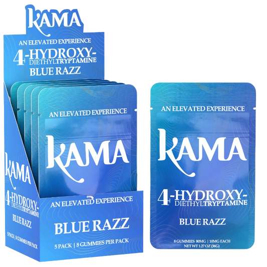 KAMA 4-Hydroxy Gummies Blue Razz 8ct - 80mg (NOT 7OH)
