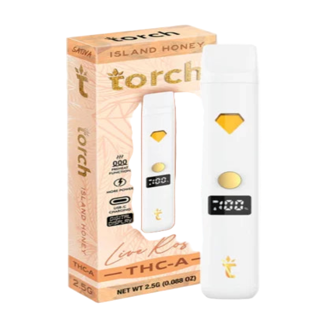 TORCH LIVE ROSIN DISPOSABLE 2.5G – ISLAND HONEY SATIVA