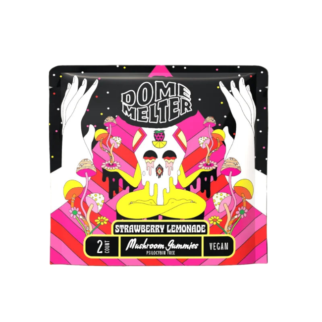 DOME MELTER MAGIC MUSHROOM GUMMIES 2CT 1200MG - STRAWBERRY LEMONADE