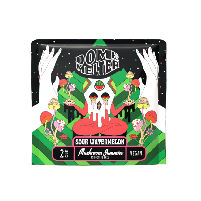 DOME MELTER MAGIC MUSHROOM GUMMIES 2CT 1200MG - SOUR WATERMELON