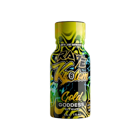 RAVE KRATOM GOLD GODDESS 0.5OZ - CITRUS (FULL SPECTRUM, 140MG MIT) - Seven Tech