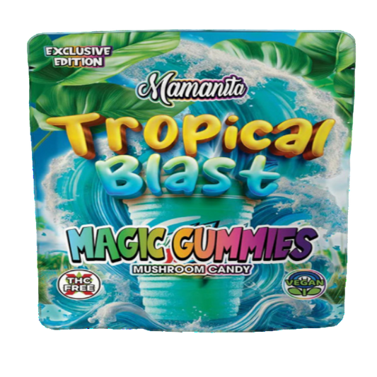 Mamanita Tropical Blast Magic Gummies Mushroom Candy 10pcs 800mg 8000mg Per Pkg
