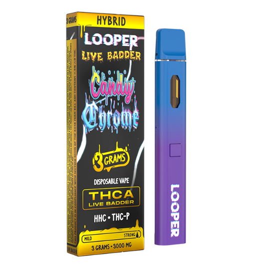 LOOPER LIVE BADDER THC-A 3G DISPOSABLE - CANDY CHROME HYBRID