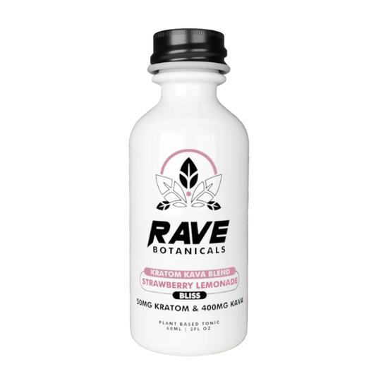 RAVE BOTANICALS STRAWBERRY LEMONADE – 50MG KRATOM + 400MG KAVA - Seven Tech
