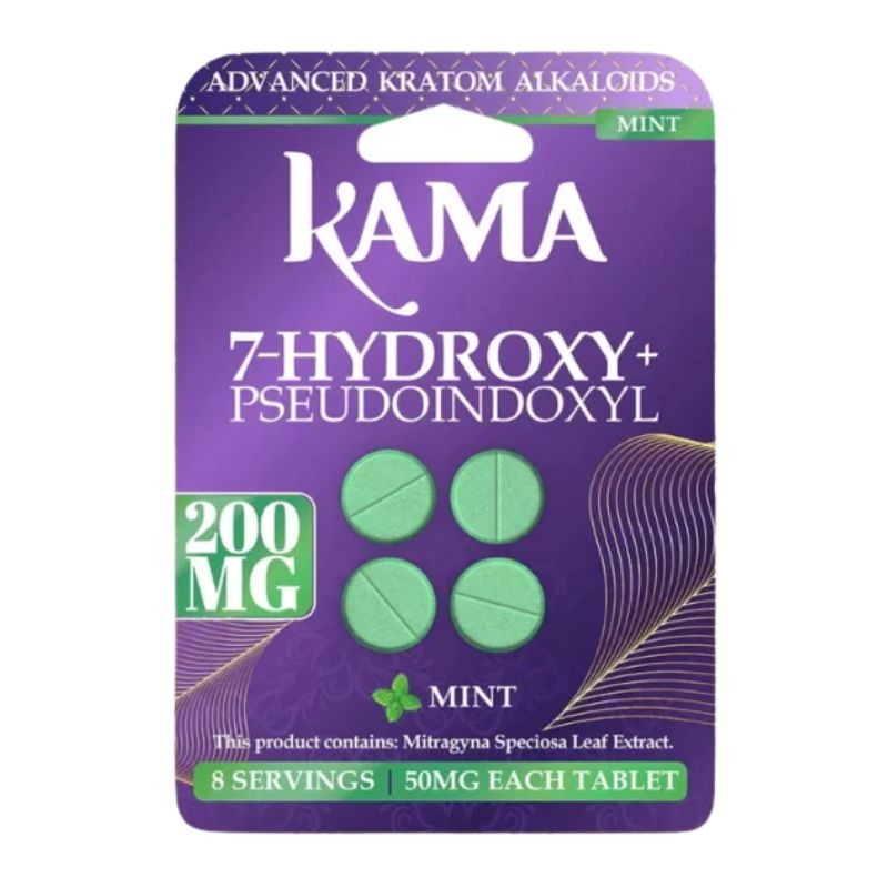 KAMA 7-Hydroxymitragynine + Pseudoindoxyl Tabs 4ct 50mg per Tablet