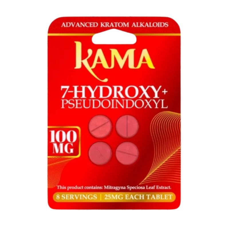 KAMA 7-Hydroxymitragynine + Psuedoindoxyl Tabs 4ct 25mg per Tablet