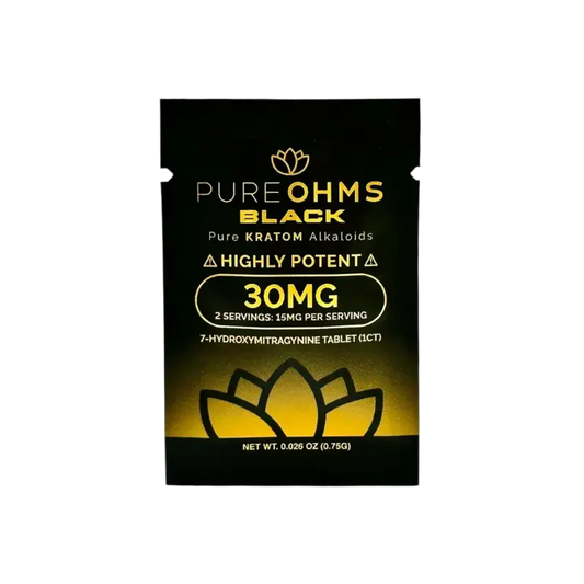 Pure Ohms 1ct 7OH Tabs Black 30mg Per Tablet - Seven Tech