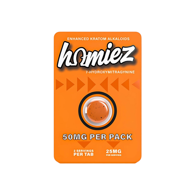 HOMIEZ 7-HYDROXYMITRAGYNINE TABLETS 1CT / 50MG EACH – TANGERINE