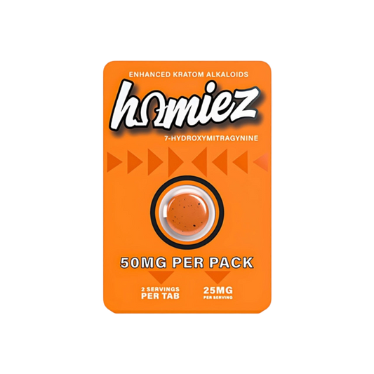 HOMIEZ 7-HYDROXYMITRAGYNINE TABLETS 1CT / 50MG EACH – TANGERINE