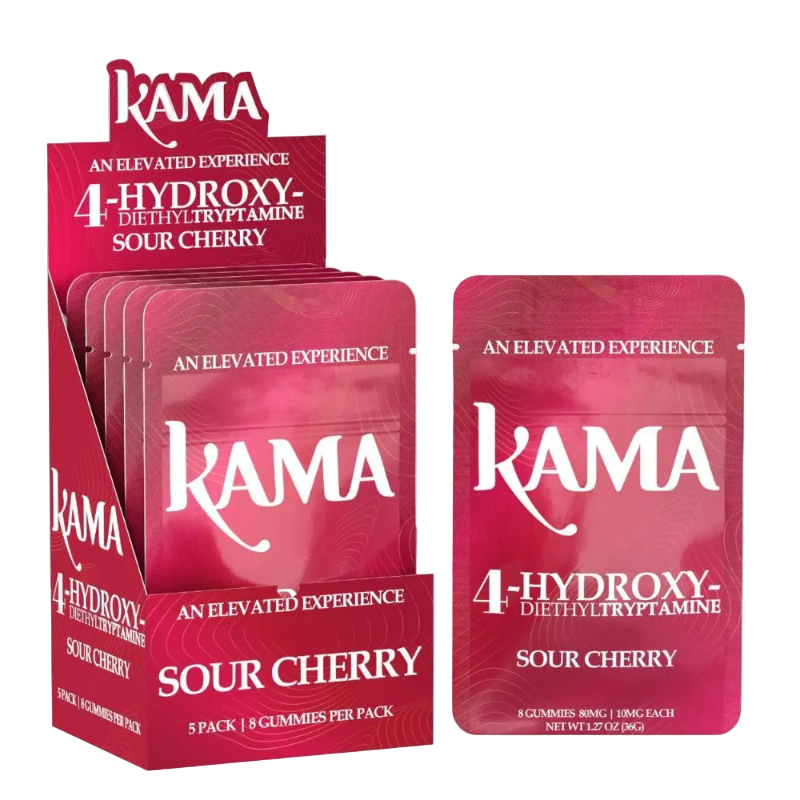 KAMA 4-Hydroxy Gummies Sour Cherry 8ct - 80mg (NOT 7OH)