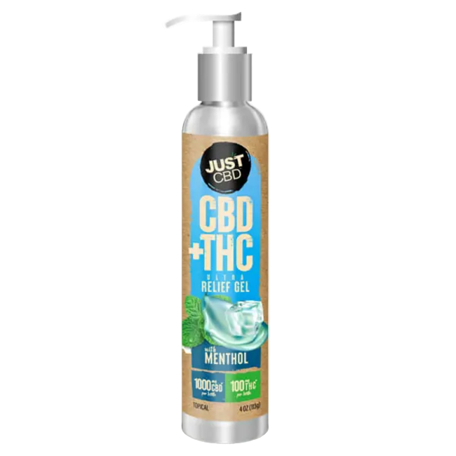 JUST CBD+THC ULTRA RELIEF GEL MENTHOL 1000MG CBD/100MG THC - Seven Tech