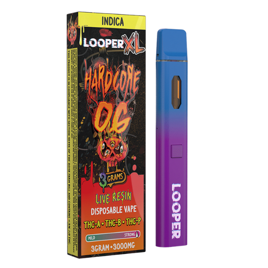 LOOPER XL LIVE RESIN 3G DISPOSABLE - HARDCORE OG INDICA
