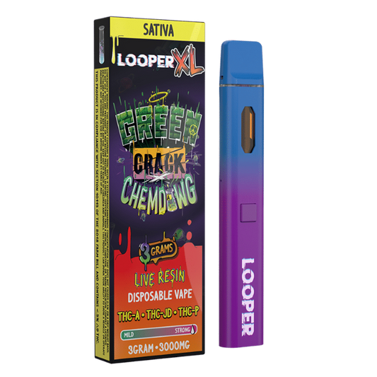LOOPER XL LIVE RESIN 3G DISPOSABLE - GREEN CRACK X CHEMDAWG SATIVA