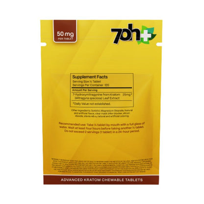 7OH Plus 7-Hydroxy Chewable Tablets 50mg per Tablet