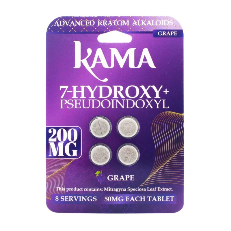 KAMA 7-Hydroxymitragynine + Pseudoindoxyl Tabs 4ct 50mg per Tablet