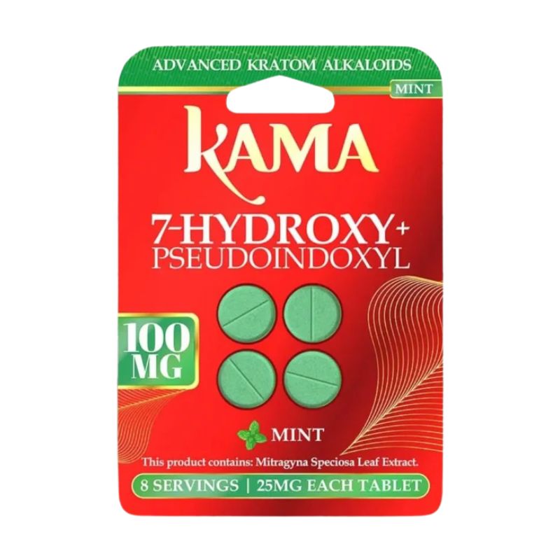 KAMA 7-Hydroxymitragynine + Psuedoindoxyl Tabs 4ct 25mg per Tablet