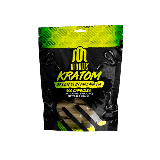 MODUS KRATOM CAPSULES 300CT - MAENG DA GREEN VEIN - Seven Tech