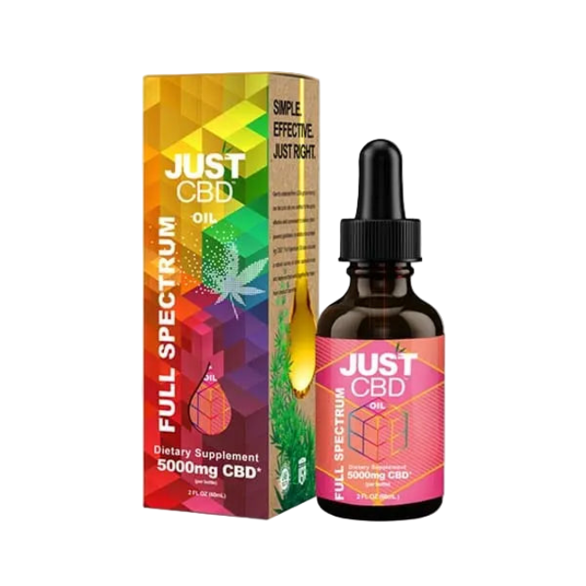 JUST CBD OIL TINCTURE FULL SPECTRUM - 5000MG
