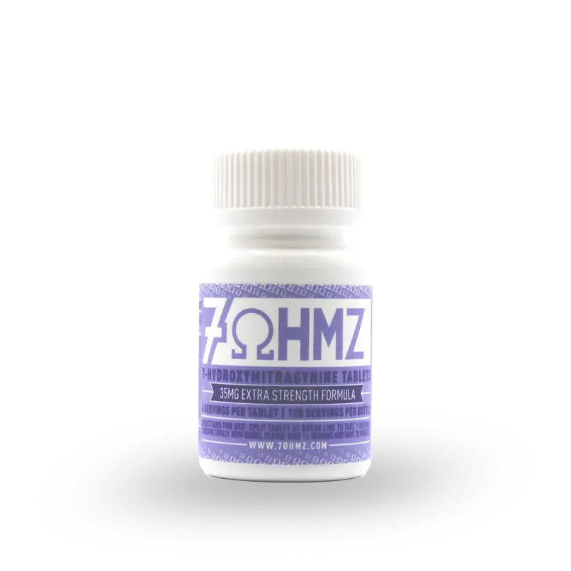 7 OHMZ ADVANCED KRATOM ALKALOIDS 7-HYDROXYMITRAGYNINE TABLETS BOTTLE EXTRA STRENGTH 35MG 30CT - UNFLAVORED