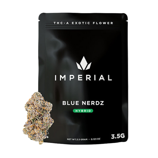 Imperial THC-A Exotic Flower Zaza 3.5g Blue Nerdz Hybrid