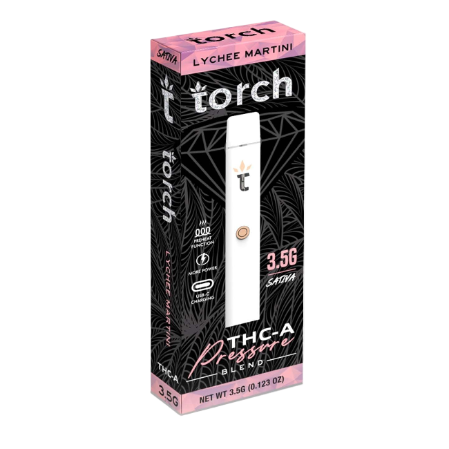 TORCH PRESSURE BLEND 3.5G DISPOSABLE - LYCHEE MARTINI SATIVA