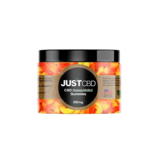 JUST CBD GUMMIES 500MG - PEACH RINGS