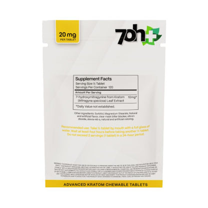 7OH Plus 7-Hydroxy Chewable Tablets 20mg Per Tablet