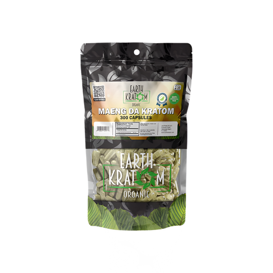 EARTH KRATOM CAPSULES 300CT - MAENG DA GREEN VEIN - Seven Tech