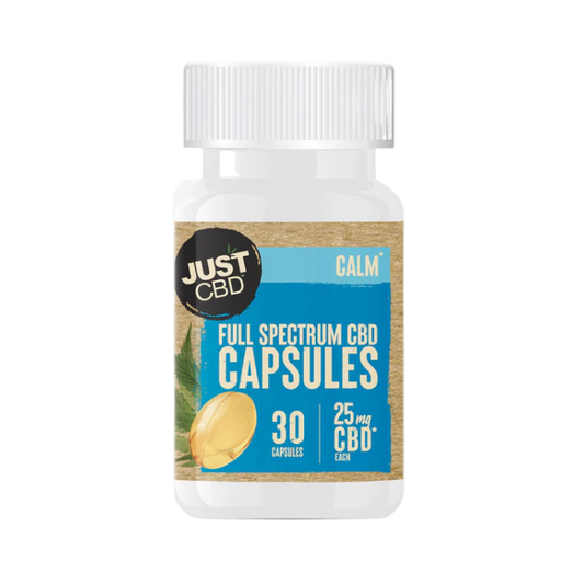 JUST CBD CAPSULES FULL SPECTRUM SOFT GEL 30CT 25MG - CALM