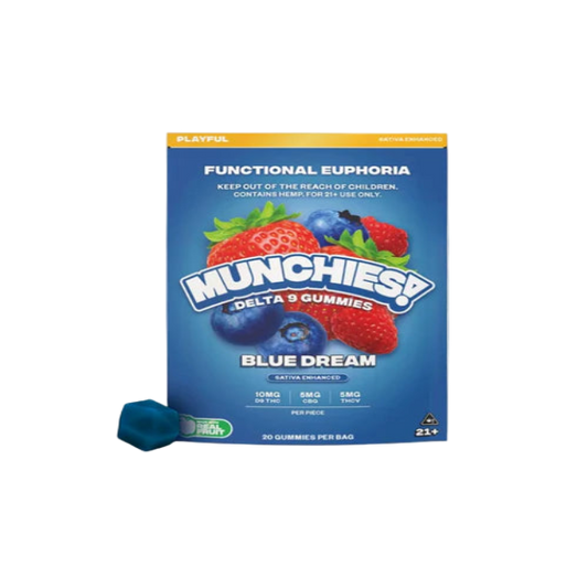 DELTA MUNCHIES FUNCTIONAL EUPHORIA DELTA 9 BOOSTED GUMMIES - BLUE DREAM SATIVA - PLAYFUL