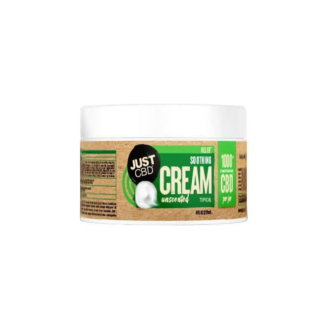 JUST CBD RELIEF SOOTHING CREAM JAR - 1000MG 8OZ UNSCENTED
