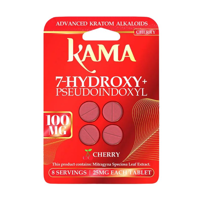 KAMA 7-Hydroxymitragynine + Psuedoindoxyl Tabs 4ct 25mg per Tablet