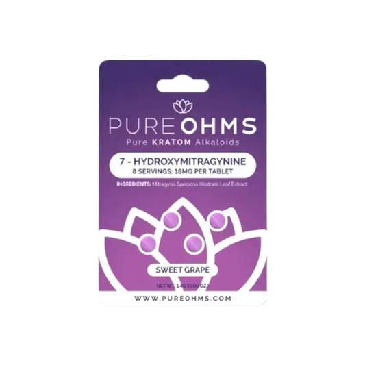 Pure Ohms 4ct 7OH Tabs Sweet Grape 18mg per Tablet - Seven Tech